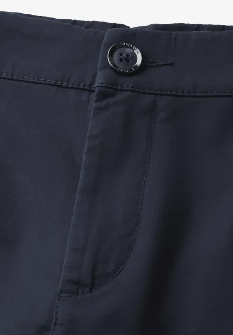 Chino en sergé doux deep blue