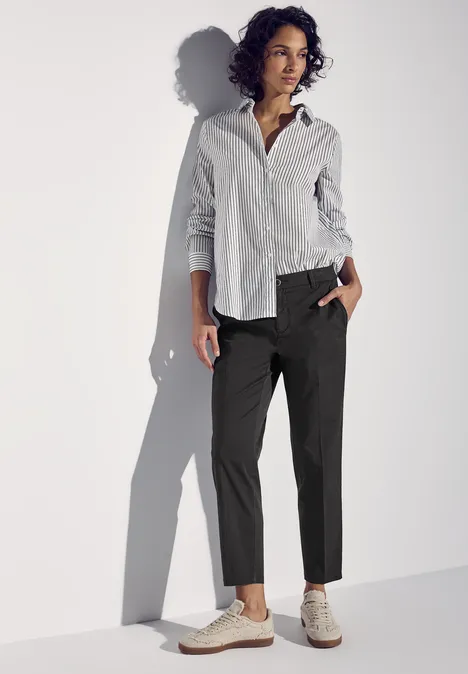 Chino en sergé doux granite grey