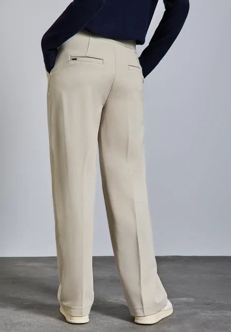 Pantalon droit stone beige
