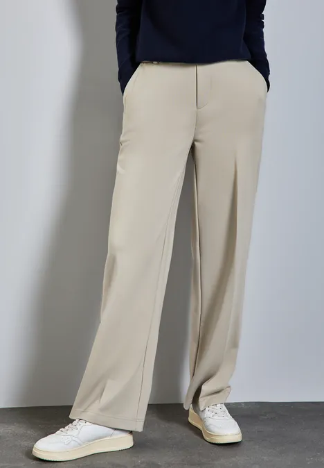 Pantalon droit stone beige