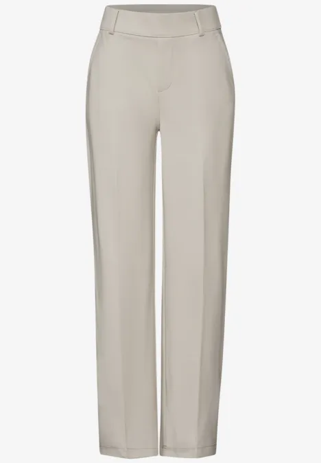 Pantalon droit stone beige