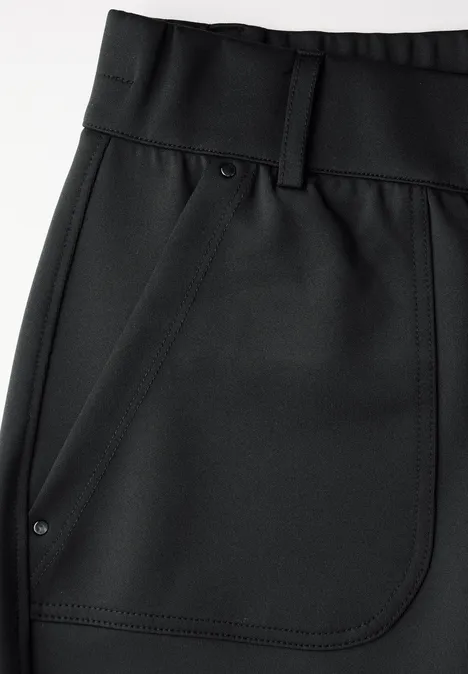 Pantalon cargo en sergé de jersey Black