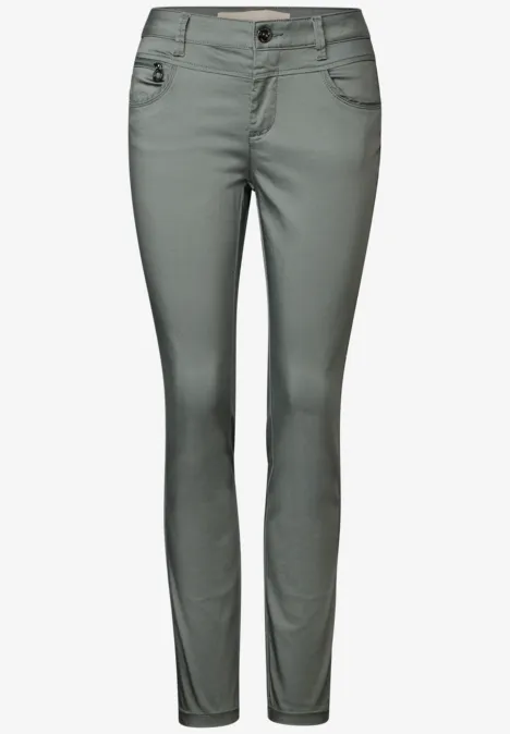 Hose im Casual Fit muse green