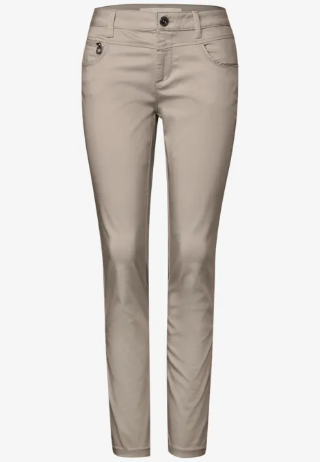 Hose im Casual Fit buff grey