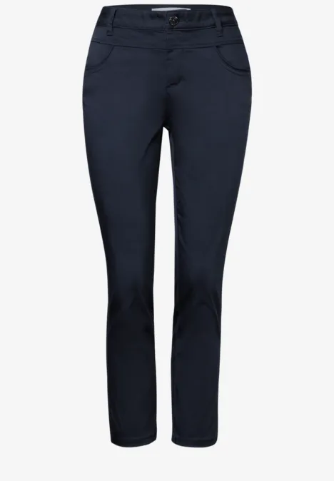 7/8 satijnen broek deep blue