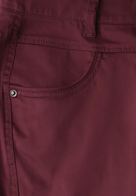 7/8-Satinhose dark cherry red