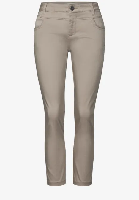 7/8-Satinhose buff grey