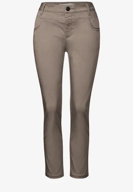 7/8-Satinhose stone brown