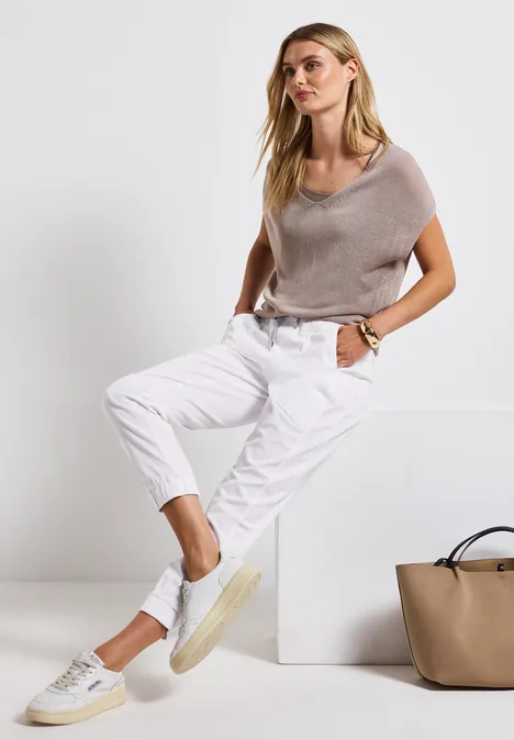 Hose im Loose Fit White