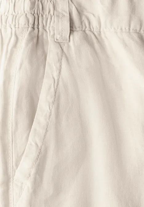 Wide Leg Leinenhose moonstone sand