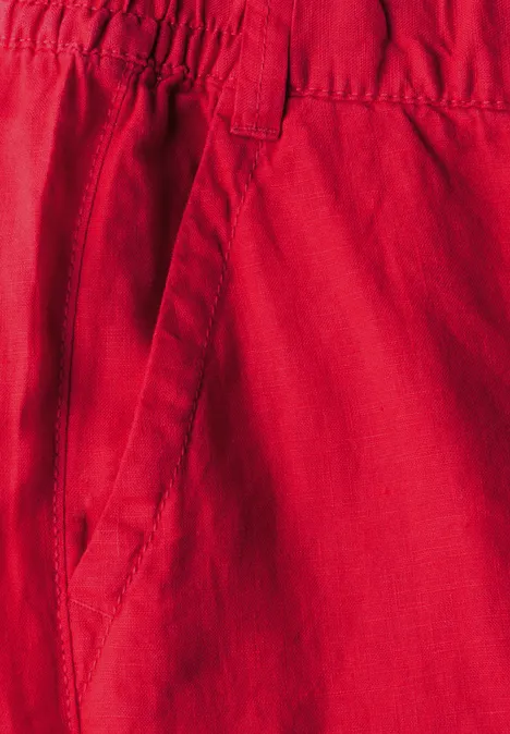 Wide Leg Leinenhose glory red