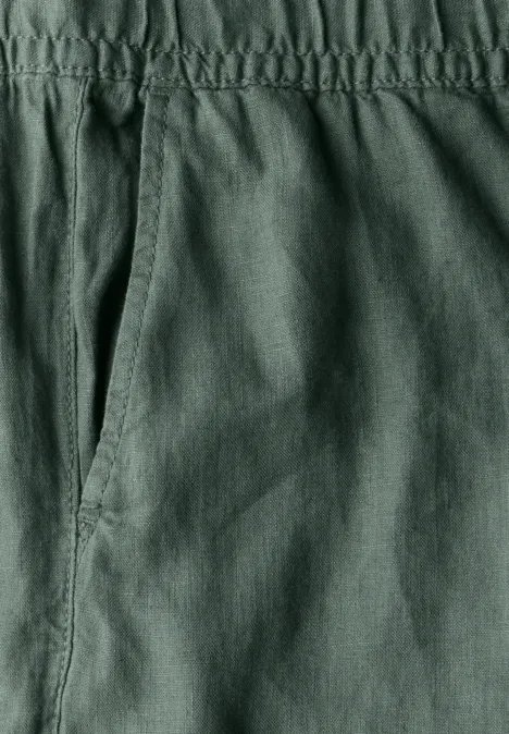 Leinen Culotte garden green