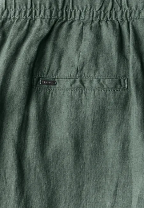 Leinen Culotte garden green