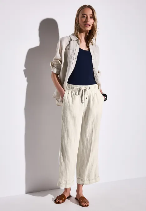 Leinen Culotte moonstone sand