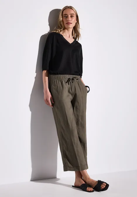 Leinen Culotte acron brown