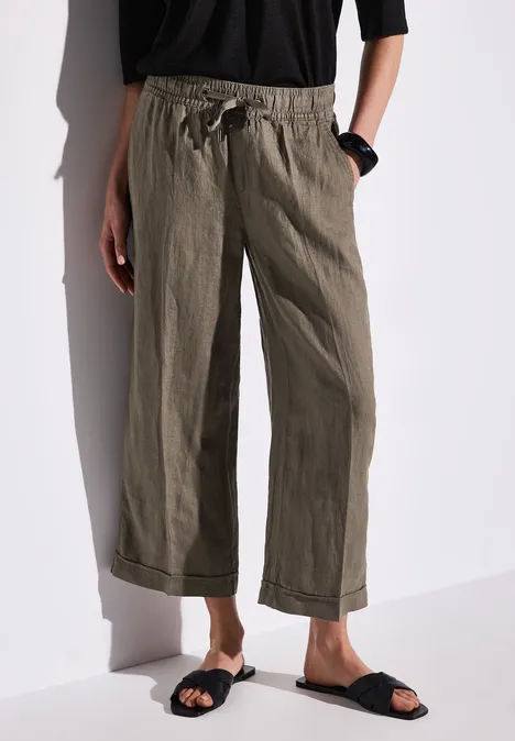 Leinen Culotte acron brown