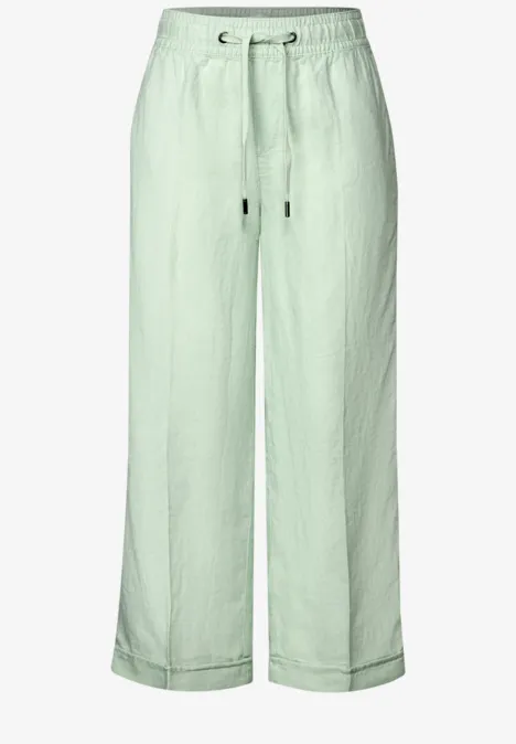 Leinen Culotte soft jade green