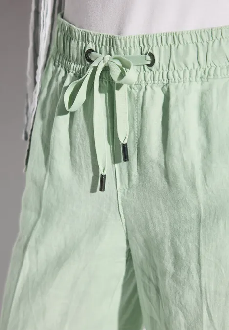 Leinen Culotte soft jade green
