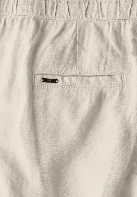 Leinenhose im Cargo-Look moonstone sand
