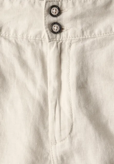 Leinen-Chino im Casual Fit moonstone sand