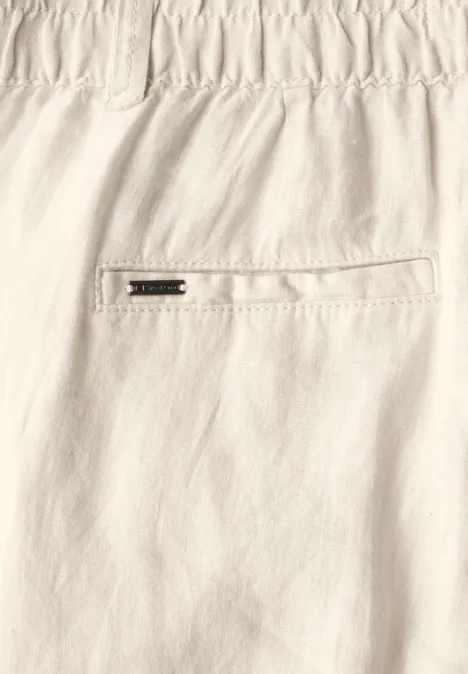Leinen-Chino im Casual Fit moonstone sand