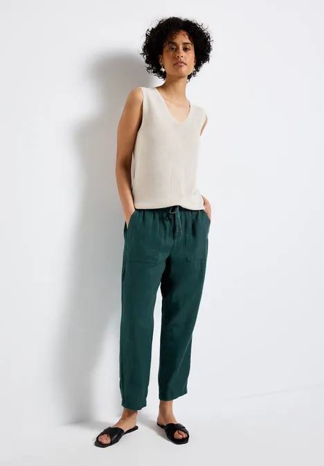 Paperbag Hose dark garden green
