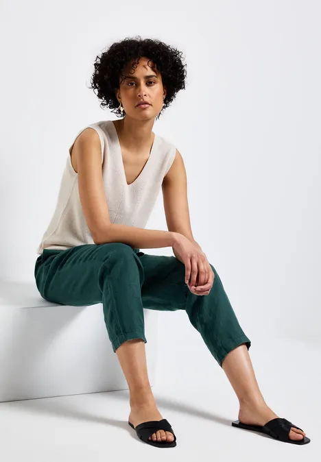 Paperbag Hose dark garden green