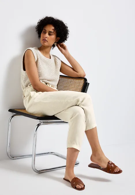 Paperbag Hose moonstone sand
