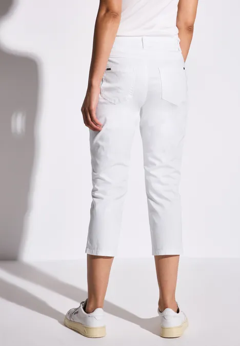 Satin 3/4-Hose White