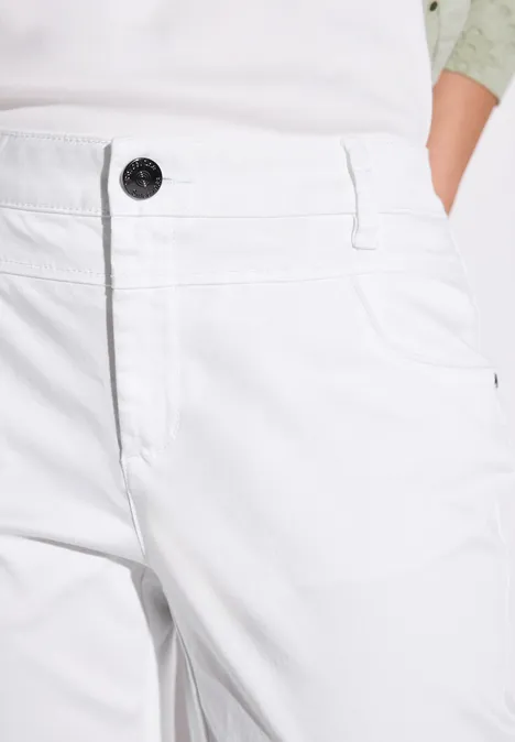 Satin 3/4-Hose White