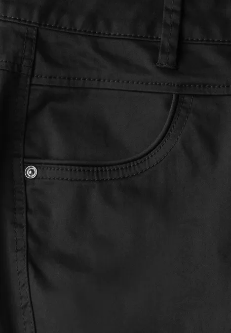 Satin 3/4-Hose Black