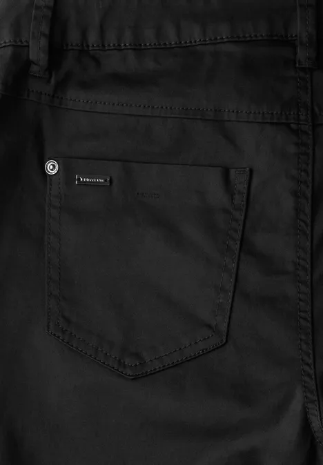 Satin 3/4-Hose Black