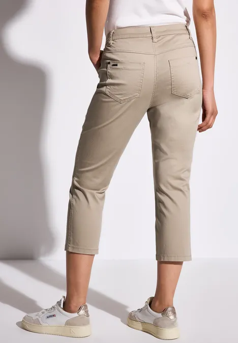 Satin 3/4-Hose safari beige