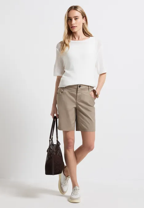 Satin Bermuda safari beige