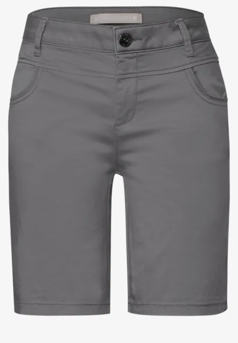 Satin Bermuda overcast grey