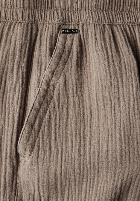 Musselin Wide Leg Hose fresh earth