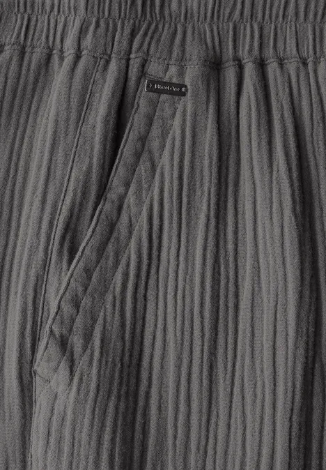 Musselin Wide Leg Hose overcast grey