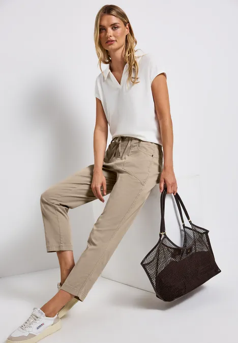 Hose im Loose Fit safari beige