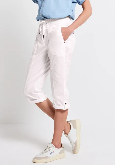 3/4-Hose mit Turn-Up White