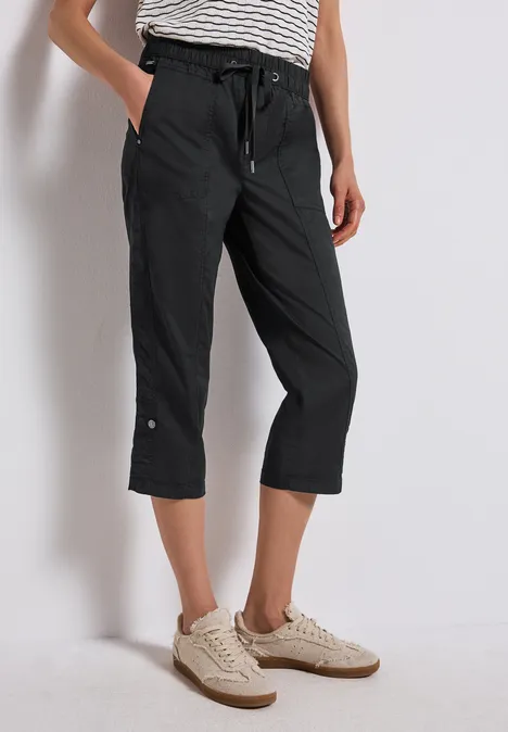 3/4-Hose mit Turn-Up Black