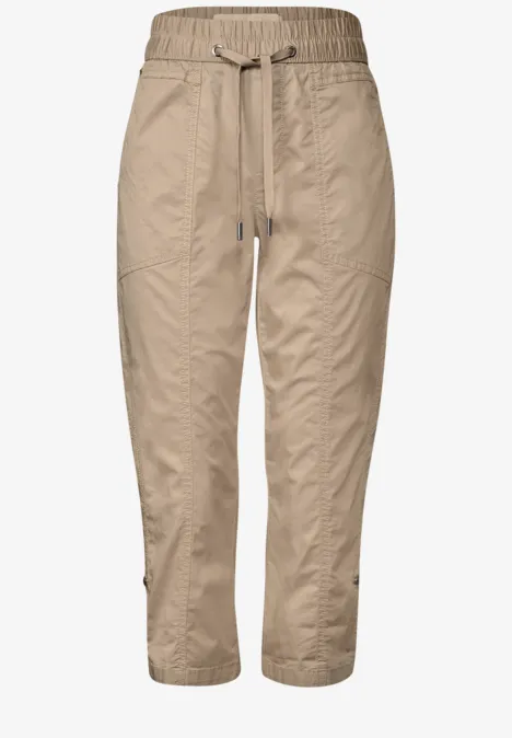 3/4-Hose mit Turn-Up safari beige