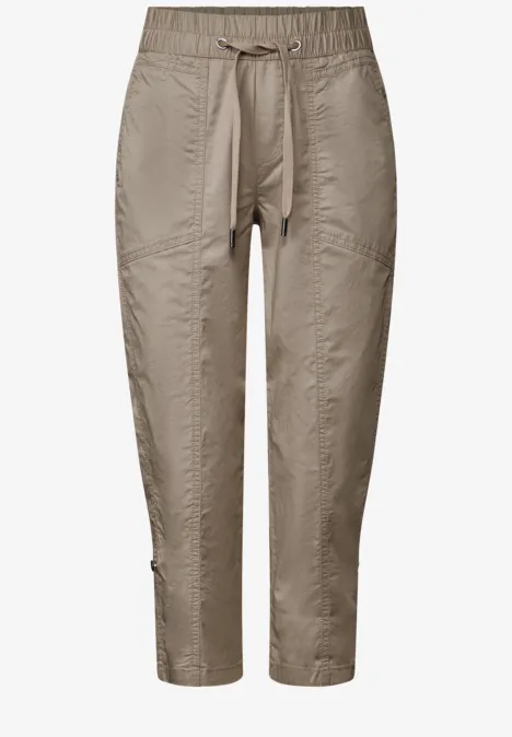 3/4-Hose mit Turn-Up buff grey