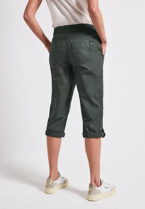 3/4-Hose mit Turn-Up wither green