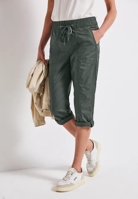 3/4-Hose mit Turn-Up wither green