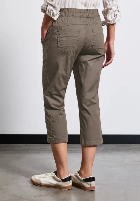 3/4-Hose mit Turn-Up stone brown