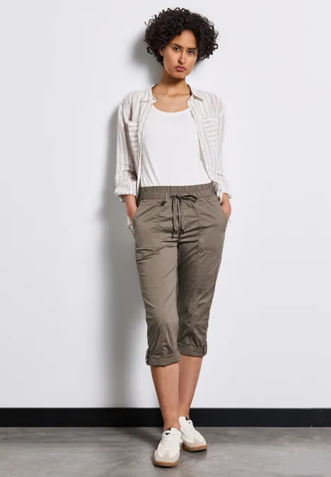 3/4-Hose mit Turn-Up stone brown