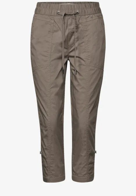 3/4-Hose mit Turn-Up stone brown