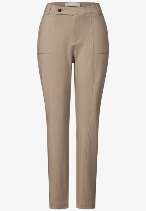 Hose im Casual Fit safari beige