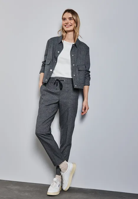 Hose im Melange-Look deep tint blue