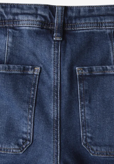 Jeans im Cargo Look Medium Blue Washed Jeans im Cargo Look Medium Blue Washed